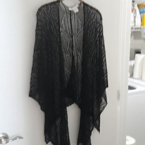 Cold water Creek black lacy shawl.  Never worn.